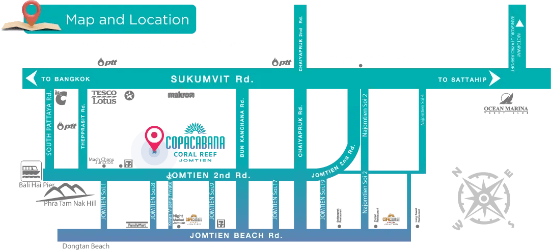 Copacabana Coral Reef Jomtien — Location